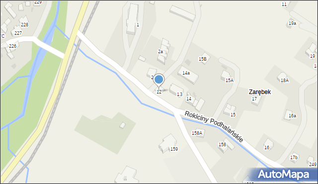 Rokiciny Podhalańskie, Rokiciny Podhalańskie, 12, mapa Rokiciny Podhalańskie