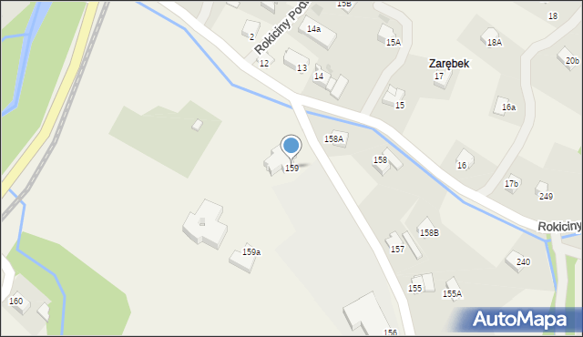 Rokiciny Podhalańskie, Rokiciny Podhalańskie, 159, mapa Rokiciny Podhalańskie