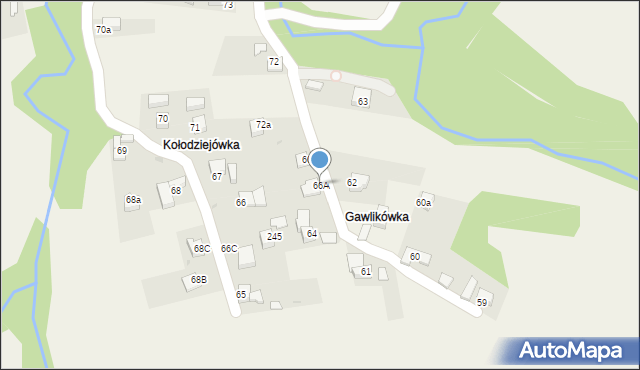 Rokiciny Podhalańskie, Rokiciny Podhalańskie, 66A, mapa Rokiciny Podhalańskie