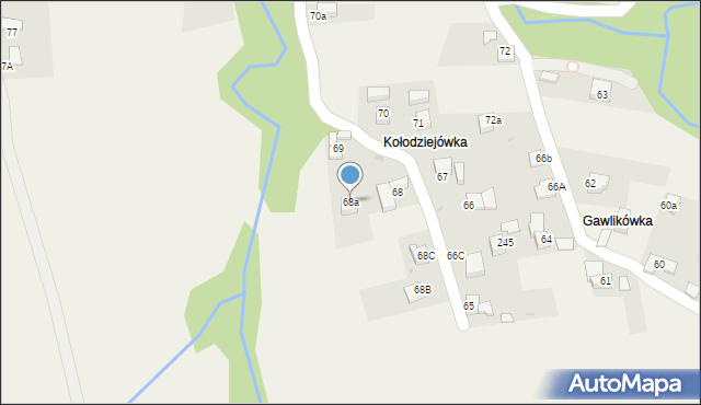 Rokiciny Podhalańskie, Rokiciny Podhalańskie, 68a, mapa Rokiciny Podhalańskie