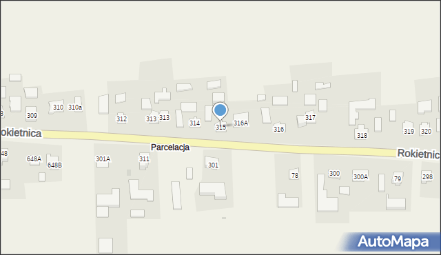 Rokietnica, Rokietnica, 315, mapa Rokietnica