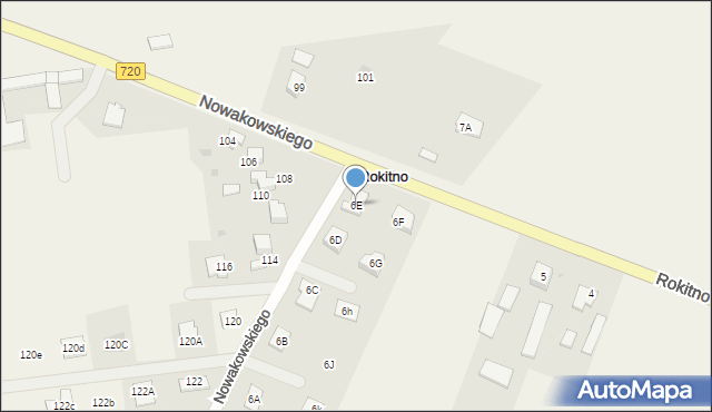 Rokitno, Rokitno, 6E, mapa Rokitno