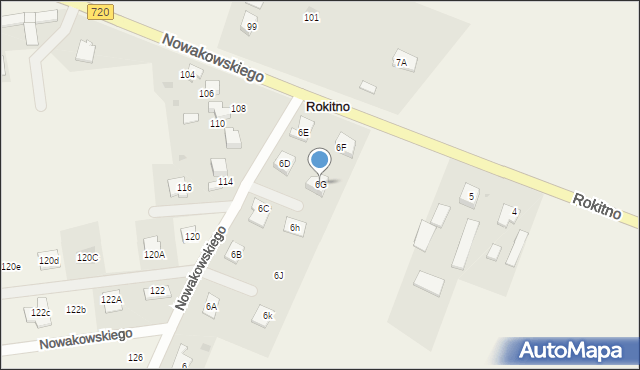Rokitno, Rokitno, 6G, mapa Rokitno