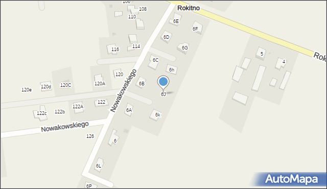 Rokitno, Rokitno, 6J, mapa Rokitno