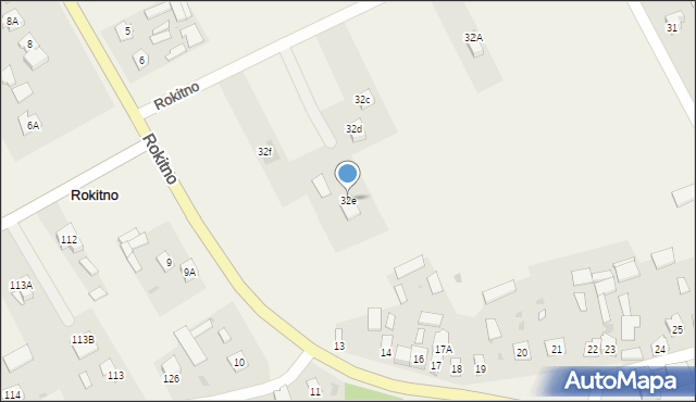 Rokitno, Rokitno, 32e, mapa Rokitno