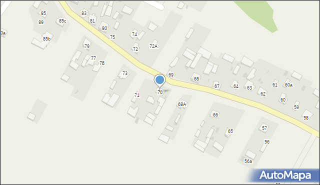 Rokitno, Rokitno, 70, mapa Rokitno