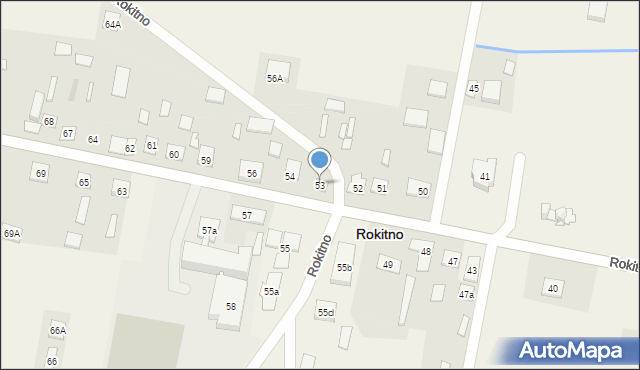 Rokitno, Rokitno, 53, mapa Rokitno