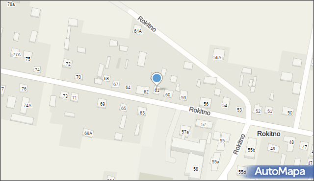 Rokitno, Rokitno, 61, mapa Rokitno