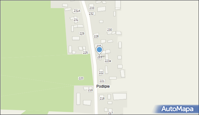 Rokitno, Rokitno, 223, mapa Rokitno