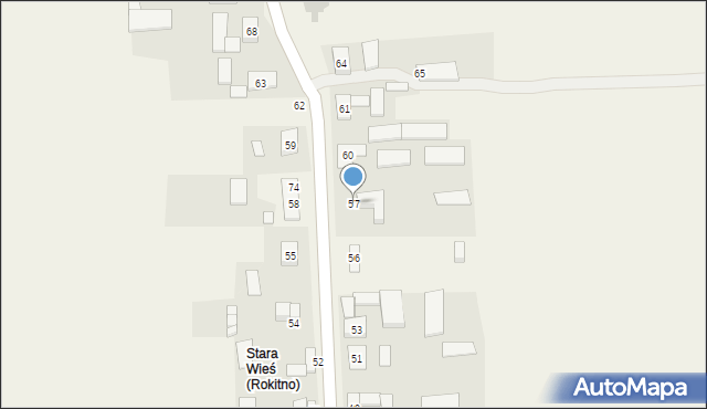 Rokitno, Rokitno, 57, mapa Rokitno