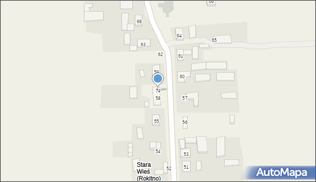 Rokitno, Rokitno, 74, mapa Rokitno