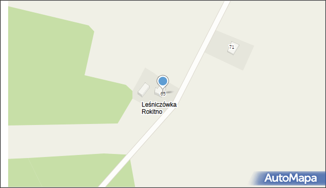 Rokitno, Rokitno, 65, mapa Rokitno