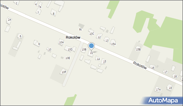 Rokotów, Rokotów, 11, mapa Rokotów