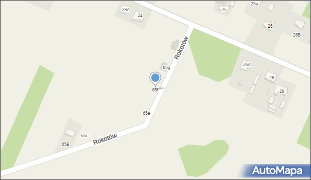 Rokotów, Rokotów, 65f, mapa Rokotów