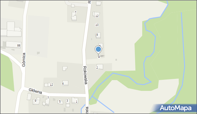 Roków, Rokowska, 4, mapa Roków
