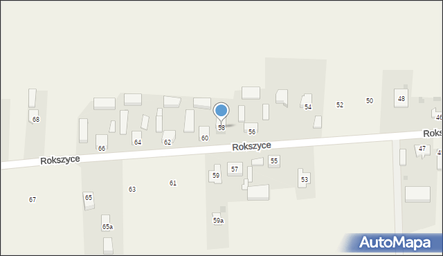 Rokszyce, Rokszyce, 58, mapa Rokszyce