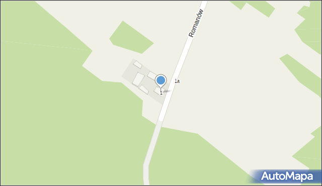 Romanów, Romanów, 1, mapa Romanów