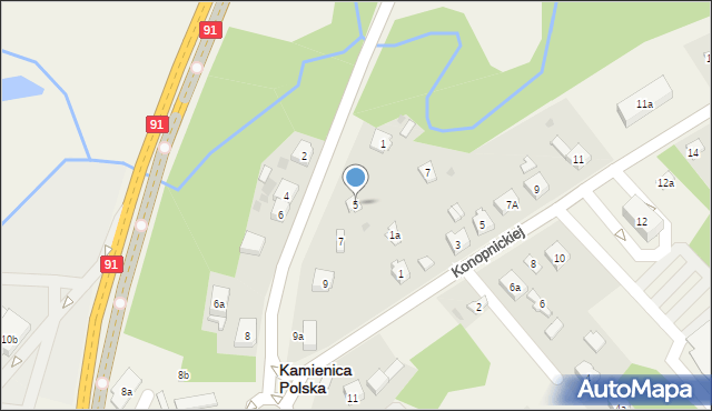 Romanów, Romanów, 5, mapa Romanów