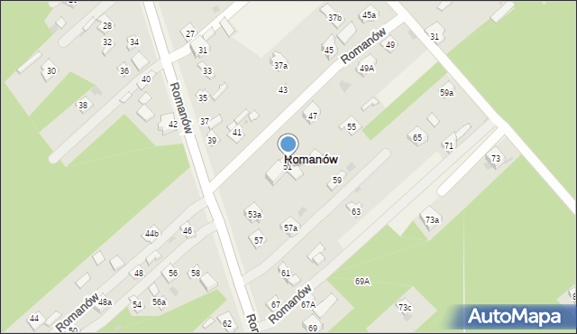Romanów, Romanów, 51, mapa Romanów