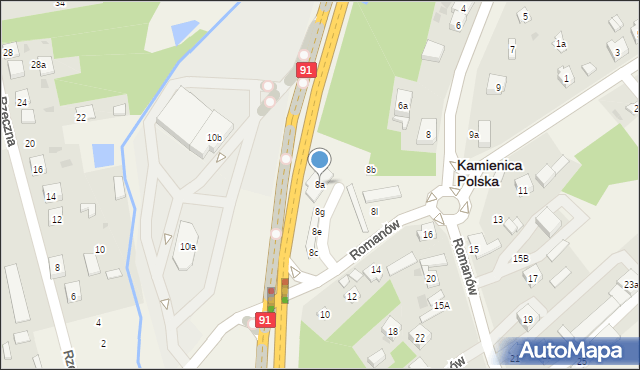 Romanów, Romanów, 8a, mapa Romanów