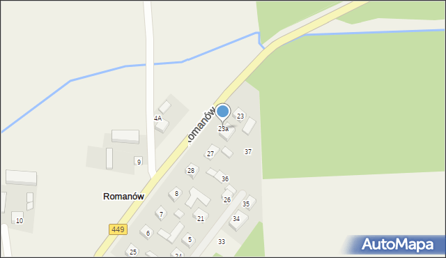 Romanów, Romanów, 23a, mapa Romanów