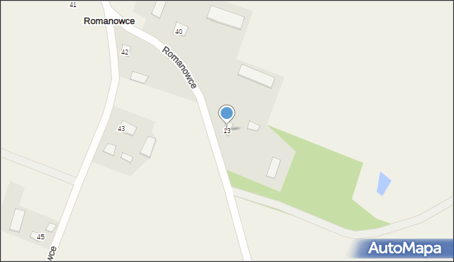 Romanowce, Romanowce, 13, mapa Romanowce