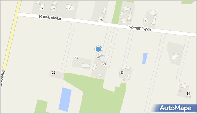 Romanówka, Romanówka, 28, mapa Romanówka