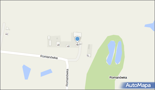 Romanówka, Romanówka, 50, mapa Romanówka