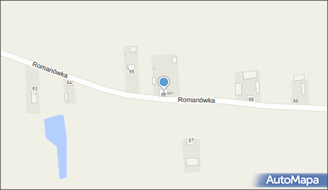 Romanówka, Romanówka, 66, mapa Romanówka