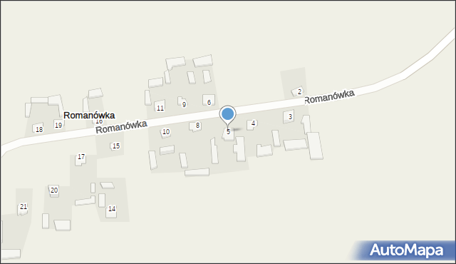 Romanówka, Romanówka, 5, mapa Romanówka