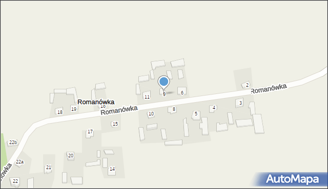 Romanówka, Romanówka, 9, mapa Romanówka