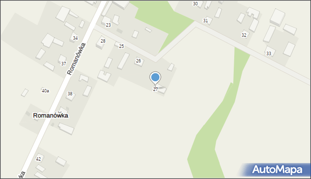 Romanówka, Romanówka, 27, mapa Romanówka