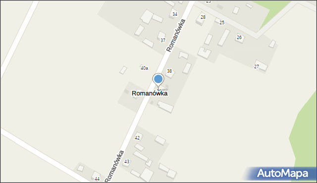 Romanówka, Romanówka, 39, mapa Romanówka