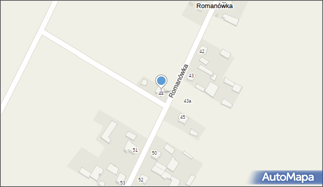 Romanówka, Romanówka, 44, mapa Romanówka