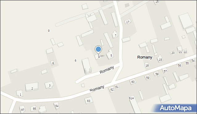Romany, Romany, 4, mapa Romany