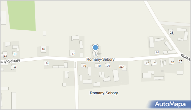 Romany-Sebory, Romany-Sebory, 18, mapa Romany-Sebory