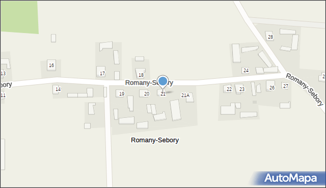 Romany-Sebory, Romany-Sebory, 21, mapa Romany-Sebory