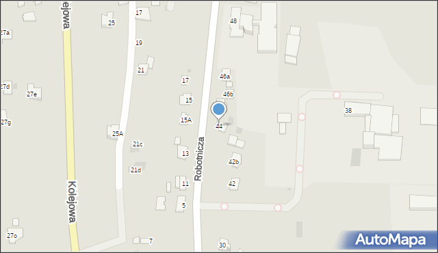 Ropczyce, Robotnicza, 44, mapa Ropczyce