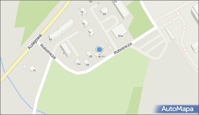 Ropczyce, Robotnicza, 70, mapa Ropczyce