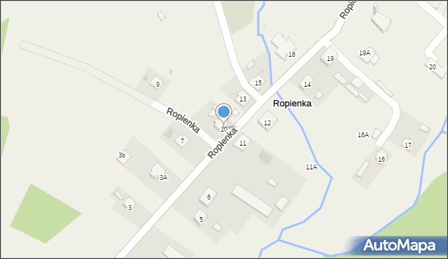 Ropienka, Ropienka, 10, mapa Ropienka