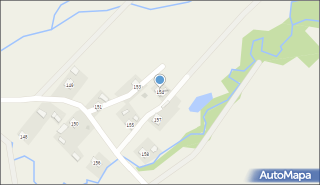 Ropienka, Ropienka, 154, mapa Ropienka