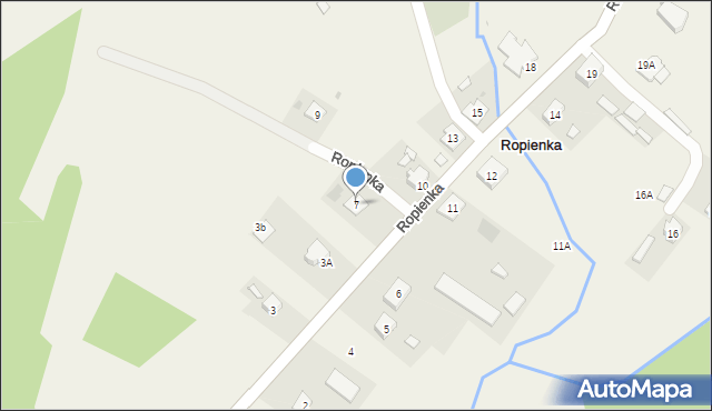 Ropienka, Ropienka, 7, mapa Ropienka