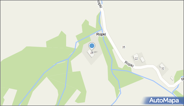 Ropki, Ropki, 15, mapa Ropki