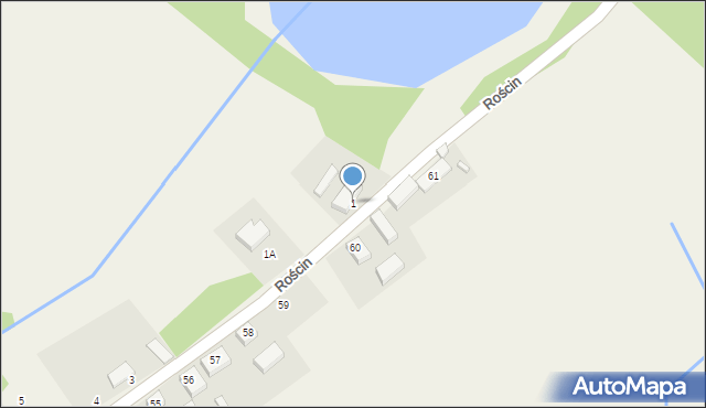 Rościn, Rościn, 1, mapa Rościn