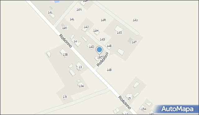 Rościnno, Rościnno, 14C, mapa Rościnno
