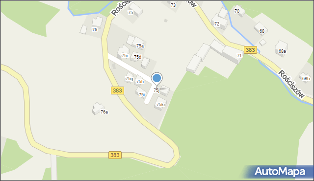 Rościszów, Rościszów, 75j, mapa Rościszów