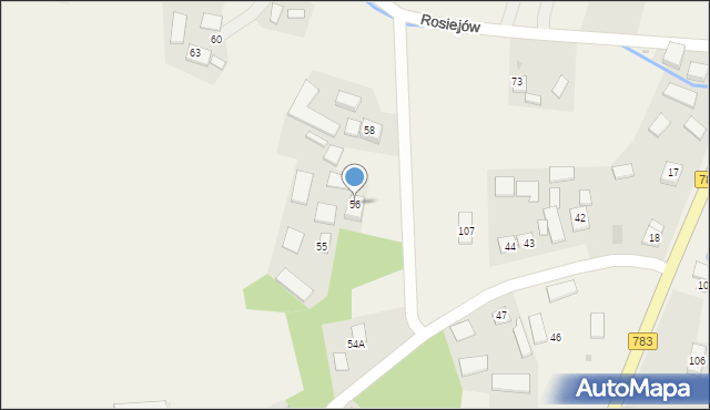 Rosiejów, Rosiejów, 56, mapa Rosiejów