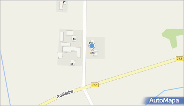 Rosiejów, Rosiejów, 86b, mapa Rosiejów