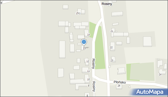 Rosiny, Rosiny, 13, mapa Rosiny