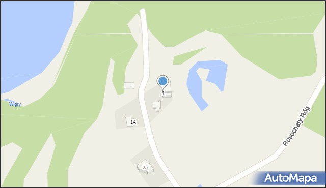 Rosochaty Róg, Rosochaty Róg, 1, mapa Rosochaty Róg